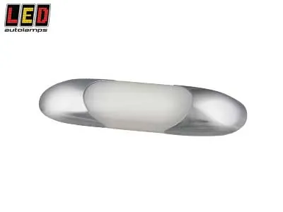 LED AUTOLAMPS Ilgas LED salono apšvietimas 24V, 46lm, 100mm, Chromuoti galai