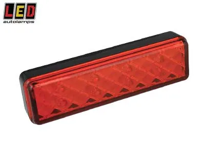 LED AUTOLAMPS Kompaktinis Kvadratinis LED Galinis Žibintas - Stop/Tail funkcijos, 12-24V, IP67 apsauga (1614-135RME)