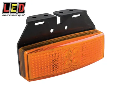 LED AUTOLAMPS Geltonas LED Šoninis Gabaritinis Žibintas su Reflektoriumi (12-24V, EMC, ECE sertifikuotas)