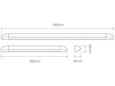 Led Autolamps Awning/Scene Laiptelių/Slenksčio Šviesos Juosta 12V, 320lm, 3000K su Aliuminio Korpusu - Attēls 2