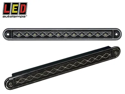 LED AUTOLAMPS Kombinuotas LED Galinis Žibintas, Juodas, 24V, IP67 - Plonas Dizainas (237x25x16mm)