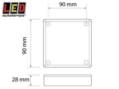 LED AUTOLAMPS LED Darbo Žibintas Atbulinės Eigos IP67 ECE - Attēls 2