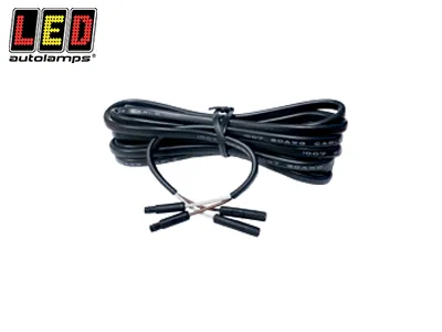 LED AUTOLAMPS 2-pin laidų komplektas žibintams - 2 metrų ilgis (1614-2C200B)