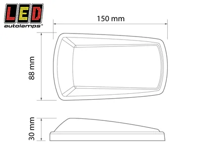 LED AUTOLAMPS Šoninis LED Posūkio Žibintas su ECE Sertifikatu, 12-24V, IP67 - Attēls 2