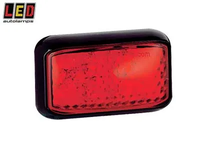 LED AUTOLAMPS Raudonas šoninis gabaritinis žibintas, kompaktiškas, ECE/EMC sertifikuotas, 12-24V (1614-35RME)