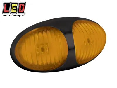 LED AUTOLAMPS Geltonas LED šoninis gabaritinis žibintas, ECE patvirtintas, 12-24V, atsparus smūgiams