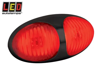 Kompaktiškas raudonas LED šoninis gabaritinis žibintas su Click&Stick sistema, 12-24V, ECE patvirtintas (1614-37RM2P)