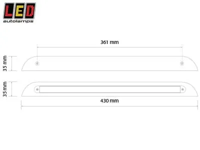 Led Autolamps Korpusas LED Apšvietimo Juostai Durų Pakopų Apšvietimui, 12-24V, IP67, 5 metų garantija - Attēls 2