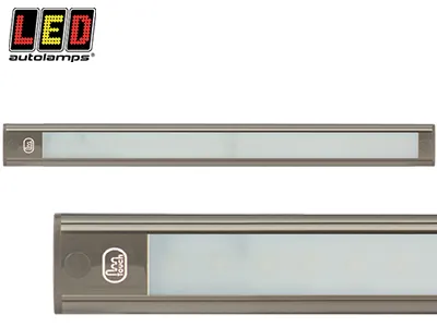 Led Autolamps Kvadratinis LED Salono Apšvietimas su Liečiamu Jungikliu, 12V, 700/500lm, Auksinė Aliuminio Konstrukcija