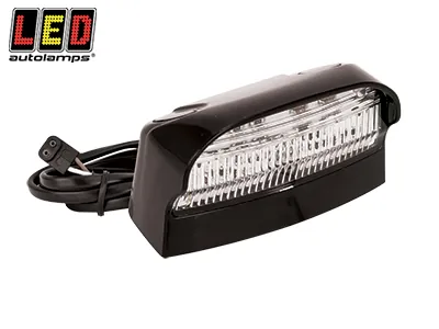 LED AUTOLAMPS LED Numerio Apšvietimas, Juodas, Kompaktiškas, 12-24V, ECE Sertifikuotas