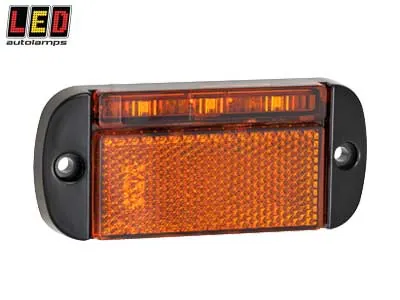 LED AUTOLAMPS Geltonas šoninis gabaritinis LED žibintas, 12-24V, ECE/EMC sertifikuotas, itin plonas, 1614-44AMBE2P
