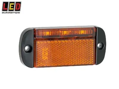 LED AUTOLAMPS Geltoni LED šoniniai gabaritiniai žibintai 1614-44AME, 12-24V, ECE EMC