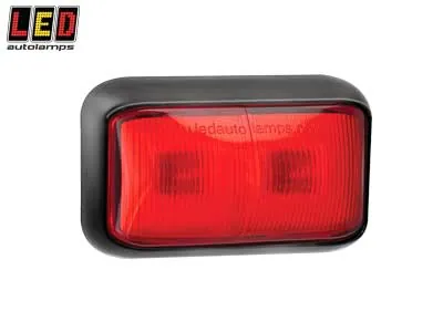 LED AUTOLAMPS Raudonas Šoninis Gabaritinis LED Žibintas, ECE, EMC Sertifikuotas, 12-24V