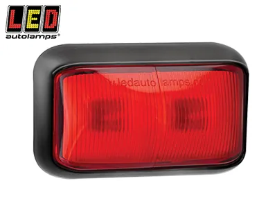 LED AUTOLAMPS Raudonas LED Šoninis Gabaritinis Žibintas, Kompaktiško Dydžio, ECE/EMC Sertifikuotas, 12-24V