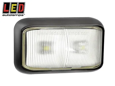 LED AUTOLAMPS Kompaktiškas Baltas LED Šoninis Gabaritinis Žibintas (ECE/EMC, 12-24V)