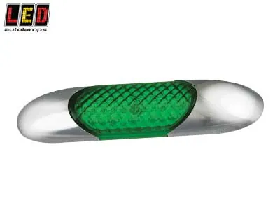 Led Autolamps LED Laiptelių ir Slenksčių Apšvietimas - Žalias (16 LED), 12V, Chromuoti Galai