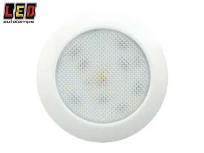 LED AUTOLAMPS Apvalus LED Salono Apšvietimas 12V, 180lm, 6500K, Itin Plonas 9mm - Ledbarzibintai.lt