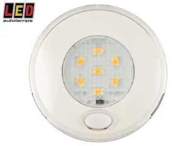 LED AUTOLAMPS Apvalus LED salono apšvietimas, 79mm skersmens, šilta balta šviesa, 240lm, 12V