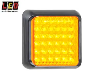 LED AUTOLAMPS 36 LED Galinis Posūkio Signalo Žibintas | IP67 apsauga | 12-24V | 80x80mm korpusas