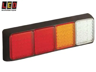 LED AUTOLAMPS Kvadratinis LED Galinis Žibintas 350x105x47mm | 12-24V | IP67 | ECE patvirtintas