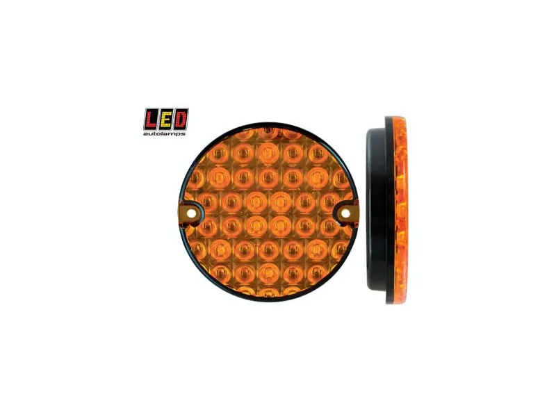 LED Autolamps apvalus įleidžiamas galinis posūkio žibintas Ø95mm, 12-24V - Ledbarzibintai.lt