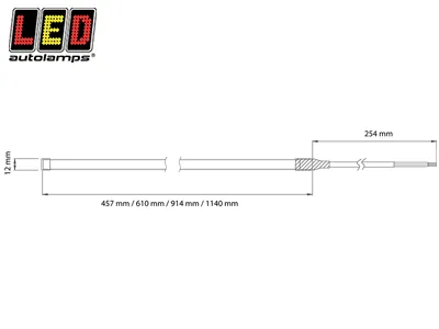 Automobilinė LED juosta 610mm - 36 LED, 418lm, vėsiai balta šviesa, 12V, IP67, 3M™ lipdukas - Attēls 3
