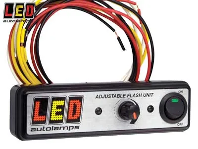 LED Autolamps Reguliuojamas Saugos Signalizacijos Blokas (2 kanalų, 12-24V) - Techninis Valdiklis Avariniams Žibintams