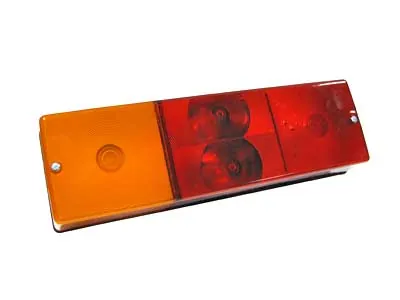 AUTOLINE 3-jų kamerų galinis žibintas su valst. numerio šviesa - Sunkvežimiams DAF, Renault, Scania (350x105x85mm)