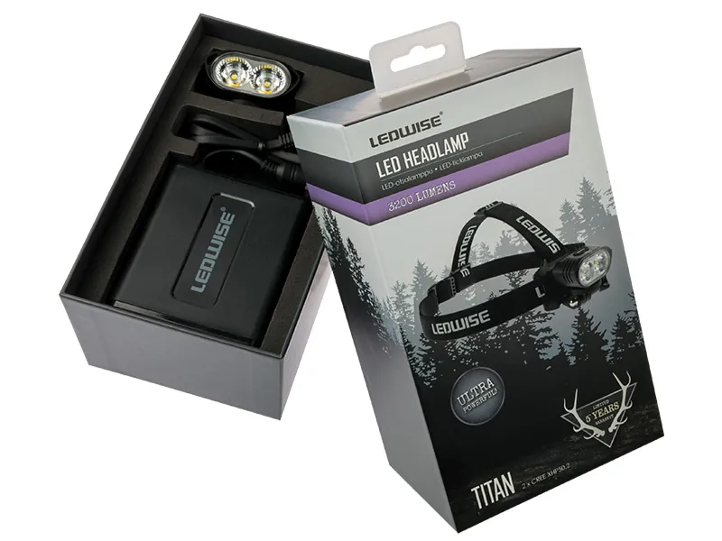 Ledwise Titan Galvos Žibintuvėlis - 3200lm LED, 7.2V Akumuliatorius, -28°C - +102°C, 5 Metų Garantija - Attēls 3