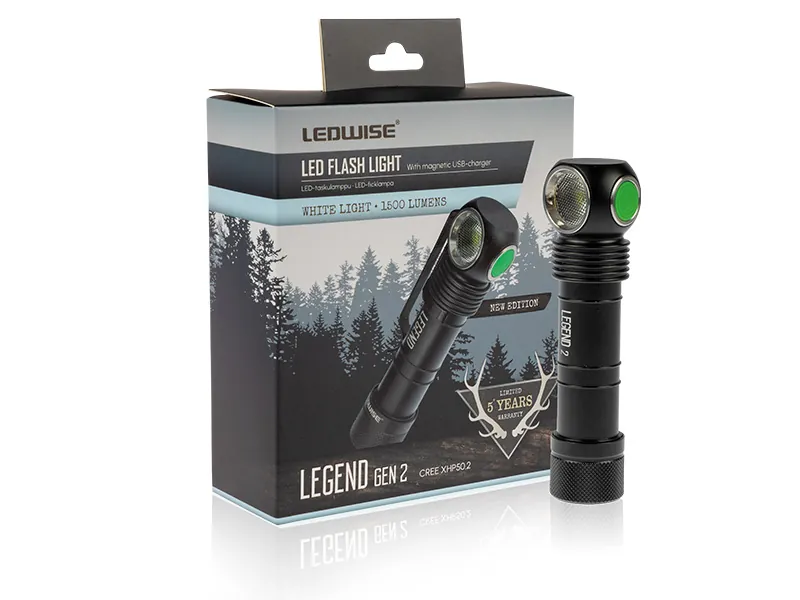 LEDWISE LEGEND GEN 2 įkraunamas LED galvos žibintuvėlis, 1500lm, 6000K, 2300lm teorinis šviesos srautas - Ledbarzibintai.lt