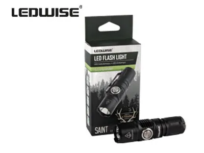 LEDWISE SAINT Kompaktiškas CREE XP-L LED Žibintuvėlis 1000Lm su Magnetiniu Galu ir USB Įkrovimu - Ledbarzibintai.lt