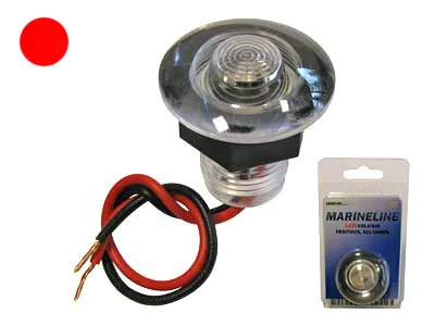 Raudona LED Laivo Šviesa - Vandeniui Atsparus Apvalus Salono Apšvietimas 12V