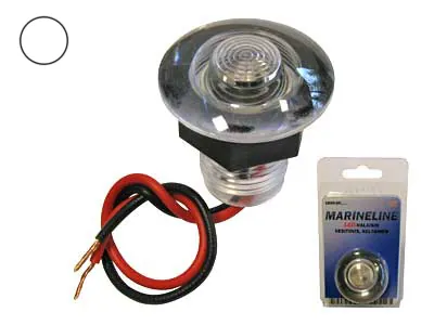 Apvalus LED Laivo Šviestuvas - Skaidrus Vandeniui Atsparus Salono Apšvietimas 12V, Ø 38mm (1800-095VALK)