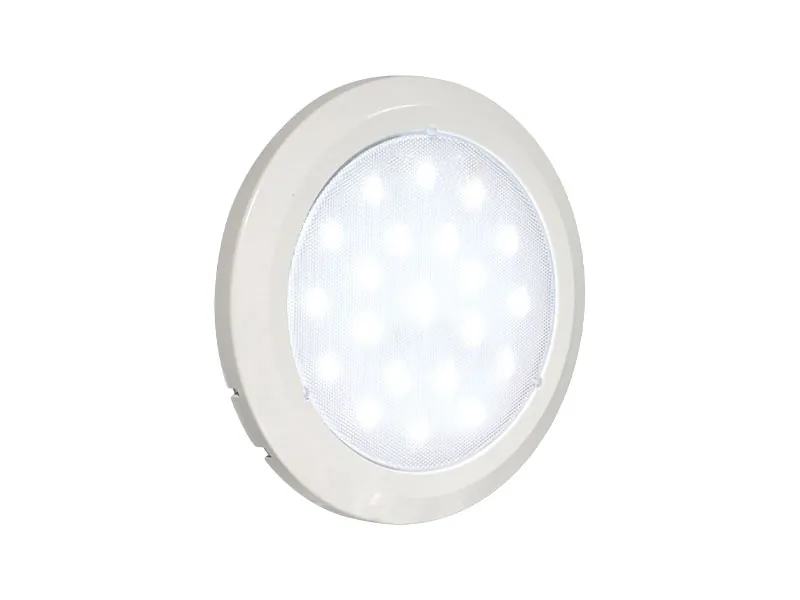 LED salono šviestuvas su jungikliu Ø160mm, 12/24V, 704lm, baltas rėmelis - Attēls 2