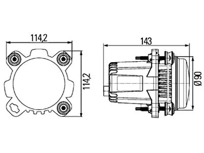 Profesionalus LED Priekinis Žibintas DE Ø90mm - Artimųjų Šviesų 12/24V Universalus - Attēls 2