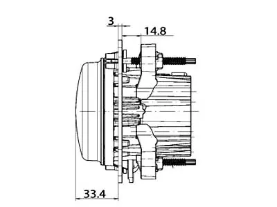 LED Priekinis Žibintas Ø90mm 12/24V su Tolimųjų Šviesų, Pozicijos ir Dienos Šviesų Funkcijomis - Attēls 3