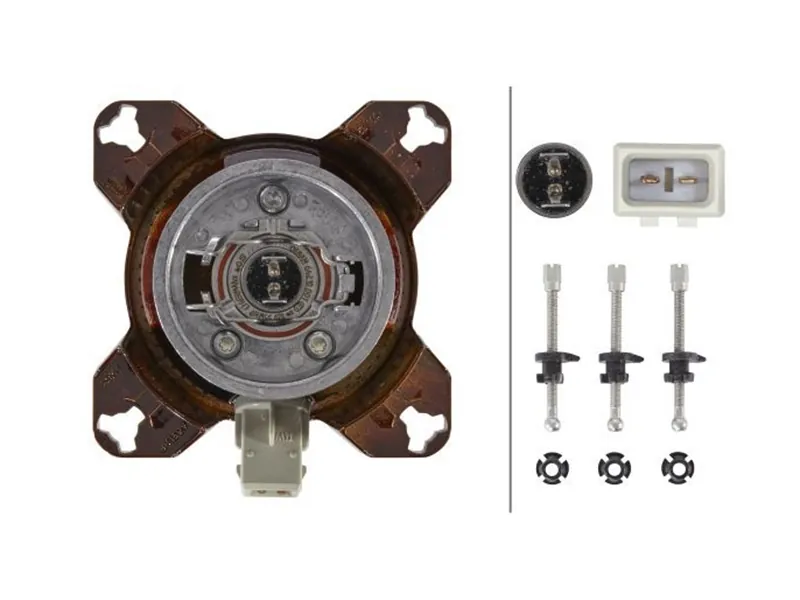 HELLA H7/BA9s Tolimųjų šviesų žibintas, kairės/dešinės pusės montavimas, 12V lemputės, su reguliavimo varžtais - Attēls 2