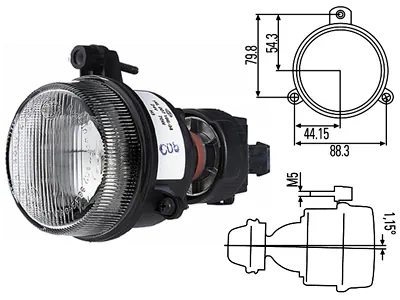 HELLA Rūko žibintas H3 24V - Patvarus Profesionalus Priekinis Apšvietimas Sunkvežimiams
