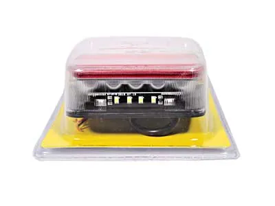 BL Kvadratinis LED Galinis Žibintas 100x100mm - Universalus Galiniai, Posūkių, Stabdžių ir Numerio Apšvietimas 12V (IP67) - Attēls 2