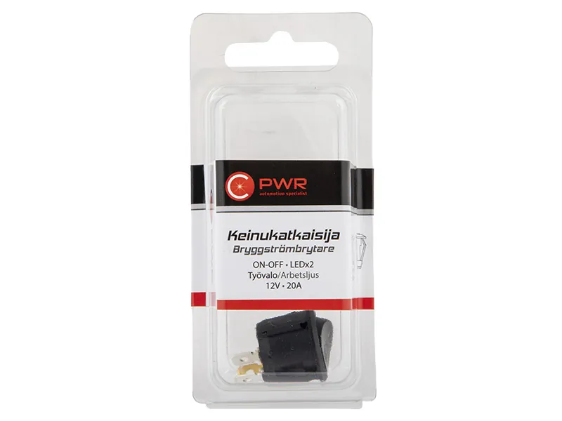 C-PWR darbo žibinto jungiklis ON-OFF 12V 20A, Ø20mm - Attēls 3