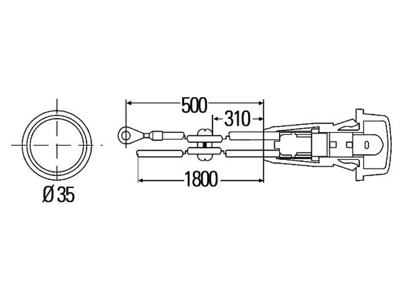 HELLA universalus šoninis posūkio žibintas 12V, W5W, Ø35mm - Attēls 2