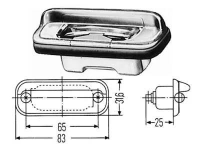 Universali Numerio Apšvietimo Lempa su SV8.5 tipo cokoliu - 83x36mm įleidžiamo montavimo lempa