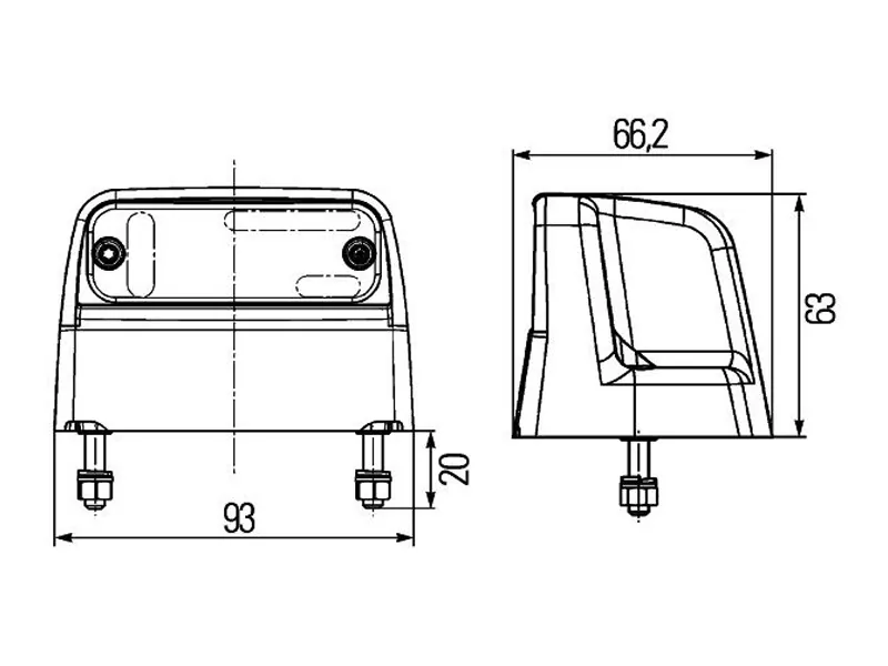 LED Numerio apšvietimas su 2 diodais, ECE R4 sertifikuotas, 12-24V, IP5K9K apsauga - Attēls 3