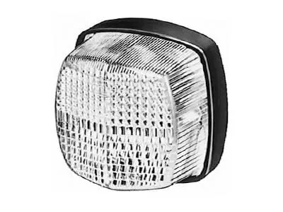 Baltas halogeninis šoninis gabaritinis žibintas 12/24V su SV8.5 5W lemputėmis | 2PF004081007