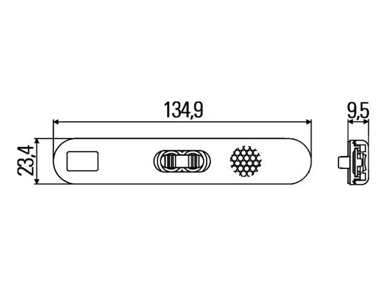 HELLA LED Šoninis Gabaritinis Žibintas - IP5K9K Apsauga, 250mm Laidu, 2-pin Jungtis - Attēls 2