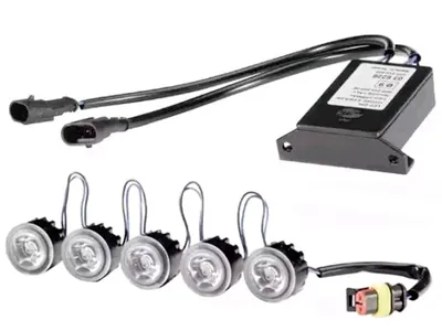 HELLA LED Dienos šviesos žibintų rinkinys (DRL) - 12/24V, ø 30mm Universalus