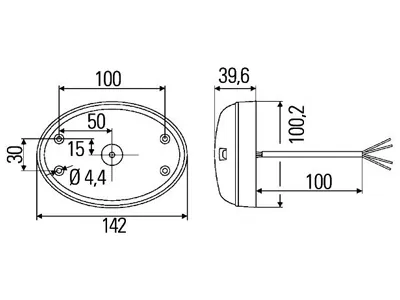 HELLA LED Galinis Žibintas 24 LED, 9-32V, ECE Sertifikuotas, IP6K9K Klasė - Attēls 2