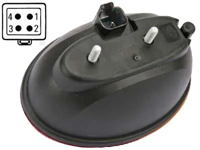 HELLA 3 Funkcijų Galinis Žibintas (stabdymo-galinis-posūkio) 12V P21/5W E4 sertifikuotas - Attēls 3