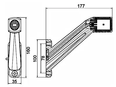 HELLA LED Šoninis Gabaritinis Žibintas, Trijų Spalvų (Balta-Raudona-Gintarinė), 12/24V, ADR/GGVS Sertifikuotas - Attēls 2