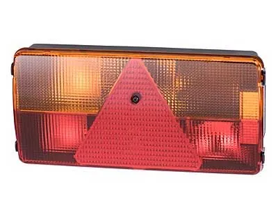 HELLA Galinis Halogeninis Žibintas Priekaboms su Trikampiu Atšvaitu, Montavimas 152mm